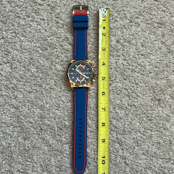 LIGE Dream men’s vintage rose gold red/blue adjustable wristwatch one‎ size - Picture 4 of 6